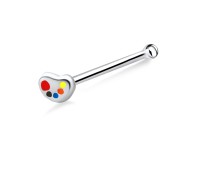 Enameled Silver Bone Nose Stud NSKD-753